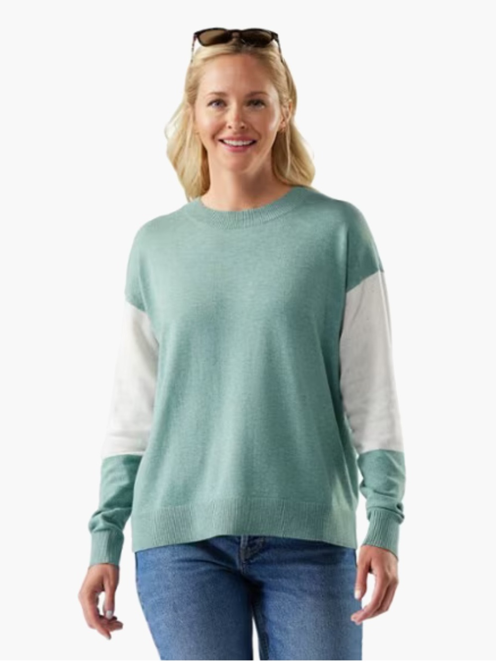 Smartwool Edgewood Colorblock Crew Sweater NWT